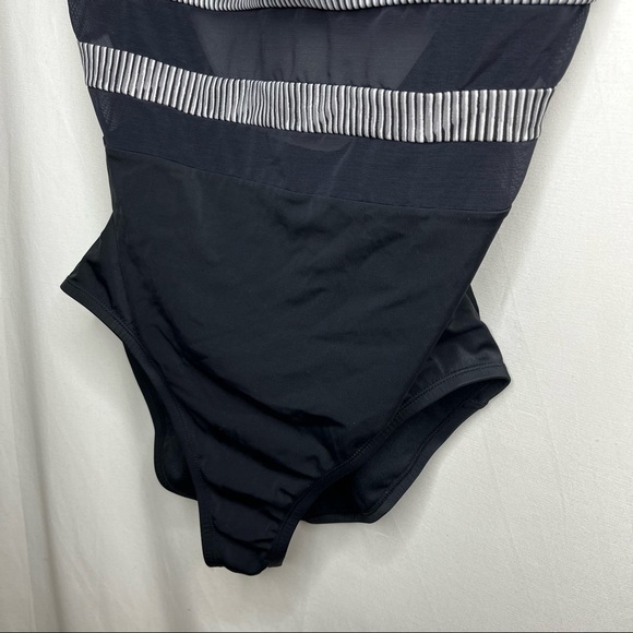 Nike women’s sport racerback one piece swimsuit mesh 12 Large free shipping - Picture 4 of 8